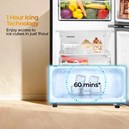 Haier HEB-242EGSA-P 237 L 2 Star Double Door Refrigerator