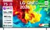 LG evo AI QNED82 75 inch Ultra HD 4K Smart Mini LED TV (75QNED82BLA)