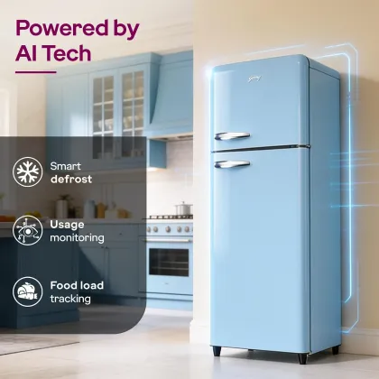 Godrej RT EONINSPIRE 366BN HCIT IC BL 330 L 2 Star Double Door Refrigerator