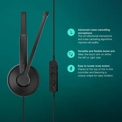 EPOS Impact 100 MS Stereo Wired Headphones