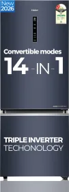 Haier HEB-362GBA-P 355 L 2 Star Double Door Refrigerator