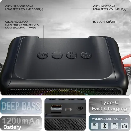 MAK POWER SP-385 9 W Bluetooth Speaker