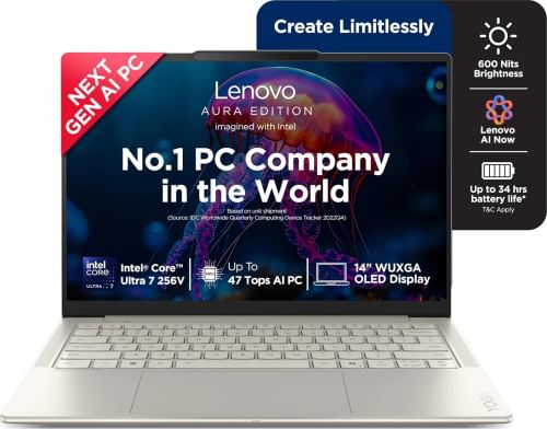 Lenovo Yoga Slim 7 Aura Edition 83JX00H2IN AI Laptop (Intel Evo Core Ultra 7 256V/ 16GB/ 512GB/ Win11)