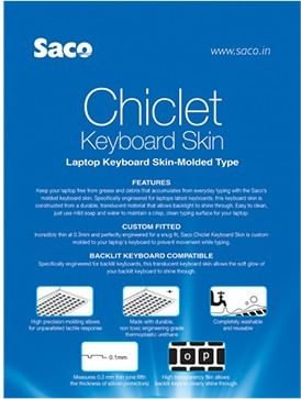 Saco Chiclet for Dell Inspiron 14-i7437 Laptop Keyboard Skin