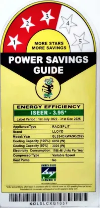 Lloyd GLS24I3KWASC 2 Ton 3 Star 2025 Inverter Split AC