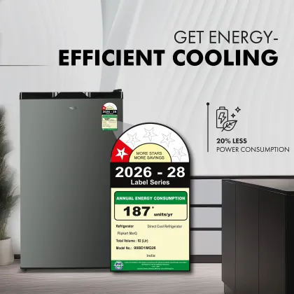 MarQ By Flipkart 90BD1MQ26-GG 92 L 1 Star Single Door Mini Refrigerator