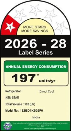 Kenstar 182BD1KS26F0.BB 182 L 1 Star Single Door Refrigerator