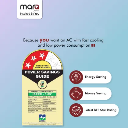 MarQ by Flipkart 083SIAA22BW. 0.7 Ton 3 Star 2023 Inverter Split AC