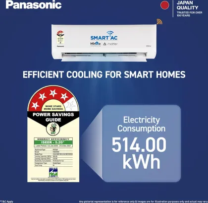 Panasonic CS/CU-NU12BKY4W 1 Ton 4 Star 2026 Inverter Split AC