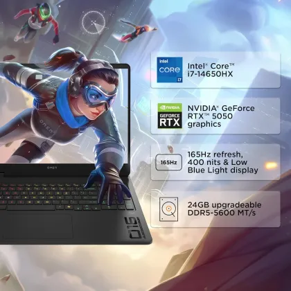 HP Omen 16-am0241TX Gaming Laptop (14th Gen Core i7/ 24GB/ 1TB SSD/ Win11/ 8GB RTX 5050 Graph)