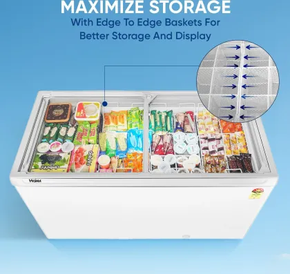 Haier HFC-300GM5 300 L 5 Star Glass Top Deep Freezer