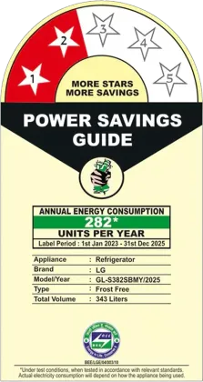 LG GL-S382SBMY 343 L 2 Star Double Door Refrigerator
