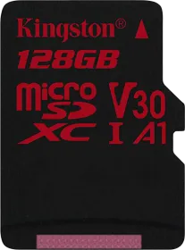 Kingston Canvas React 128GB Micro SDXC UHS-I Class 10 Memory Card