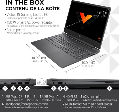 HP Victus 15-fa1010ca Gaming Laptop (13th Gen Core i5/ 8GB/ 512GB SSD/ Win11/ RTX 2050)