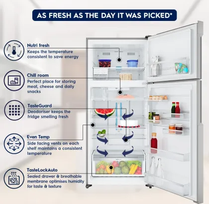 Electrolux UltimateTaste 500 ETE5700C-A 537 L 1 Star Double Door Refrigerator