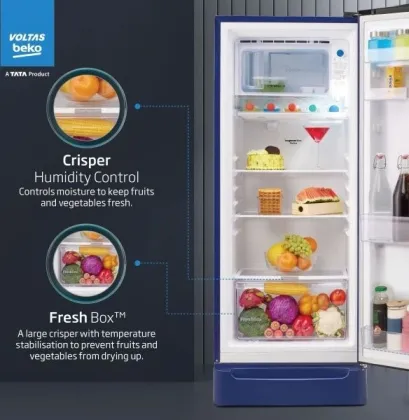 Voltas Beko RDC260V/5W0BBR0M0B00GO 228 L 5 Star Single Door Refrigerator