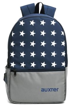 AUXTER Star 33 Litre Navy Blue and Grey Polyester Casual Backpack