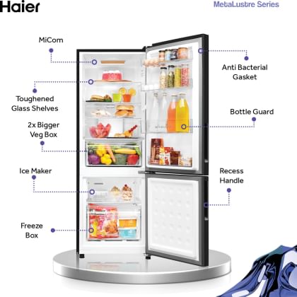 Haier HEB-243SI-P 237 L 3 Star Double Door Refrigerator