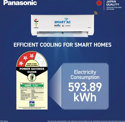 Panasonic CS/CU-SU12BKY3W 1 Ton 3 Star 2026 Inverter Split AC