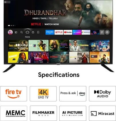 Onida Q55UDI 55 inch Ultra HD 4K Smart QLED TV