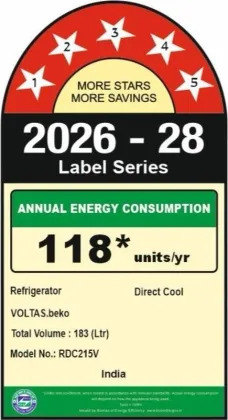 Voltas Beko RDC215V/5W0BBE0M0B00GO 183 L 5 Star Single Door Refrigerator