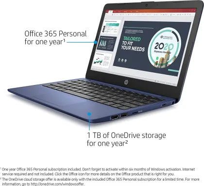 HP Stream 11-ak0010nr Laptop (Celeron Dual Core/ 4GB/ 32GB SSD/ Windows 10)