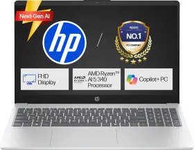 HP OmniBook 3 15-fn0007AU AI Laptop (AMD Ryzen AI 5 340/ 16GB/ 512GB SSD/ Win11 Home)