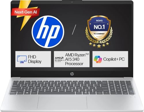HP OmniBook 3 15-fn0007AU AI Laptop (AMD Ryzen AI 5 340/ 16GB/ 512GB SSD/ Win11 Home)