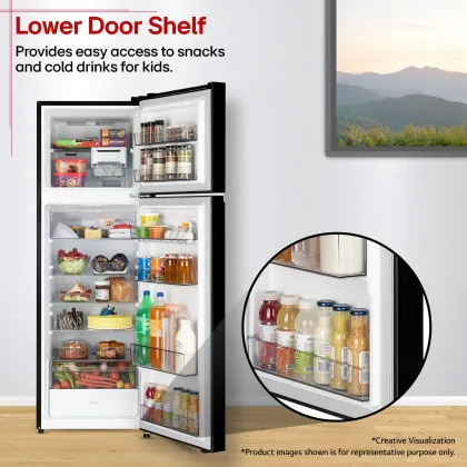 LG GLT2826XWOB 276 L 2 Star Double Door Refrigerator