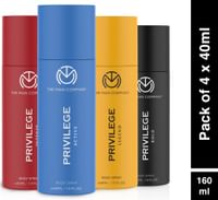 THE MAN COMPANY Privilege Deodorants Combo Pack | Premium Long Lasting Fragrance Deodorant Spray - For Men & Women  (160 ml, Pack of 4)