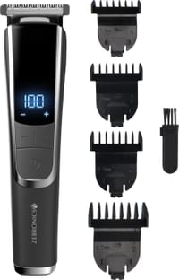 Zebronics ZEB-HT102 Cordless/Cord use Trimmer with up to 120mins backup, USB fast charge, LED display, 3 speed modes