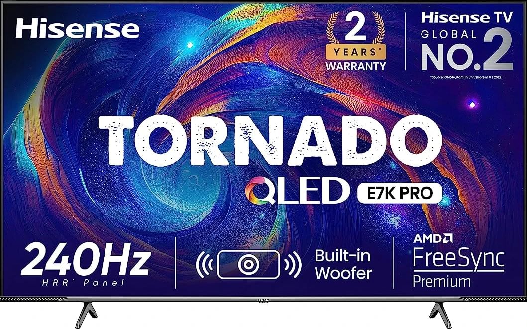 Hisense E7K Pro 65 inch Ultra HD 4K Smart QLED TV (65E7K PRO) Price in India  2024, Full Specs & Review