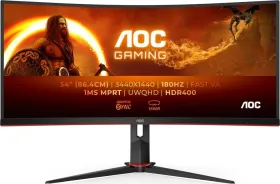 AOC CU34G2XP/BK 34 inch UWQHD Ultrawide Curved Monitor