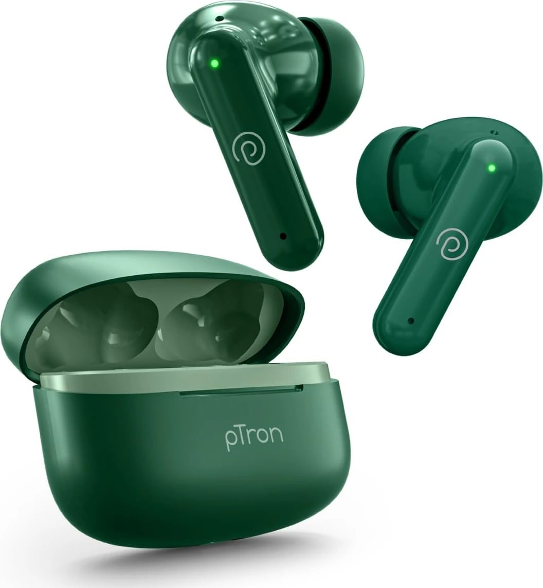 pTron Tangent Duo Bluetooth 5.2 Wireless in-Ear Earphones with Mic, 24 -  pTron India