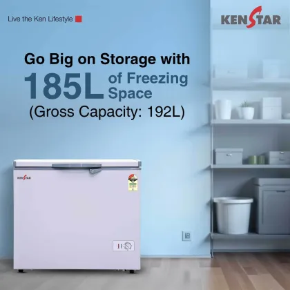 Kenstar 200VCF3SDKS26W 192 L Single Door Deep Freezer