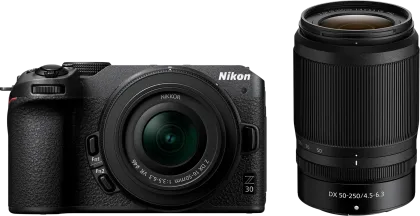 Nikon Z30 20.9MP Mirrorless Camera (Nikkor Z DX 16 - 50 mm f/3.5 - 6.3 VR + Nikkor Z DX 50 - 250 mm f/4.5 - 6.3 VR Lens)