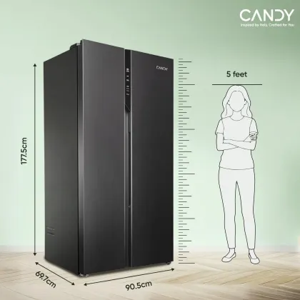 Candy CSS6600KS 602 L Side by Side Refrigerator