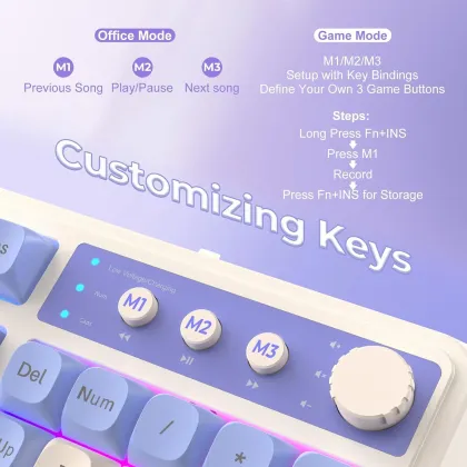 Aula S99 Tri-Mode Gaming Keyboard - image 4