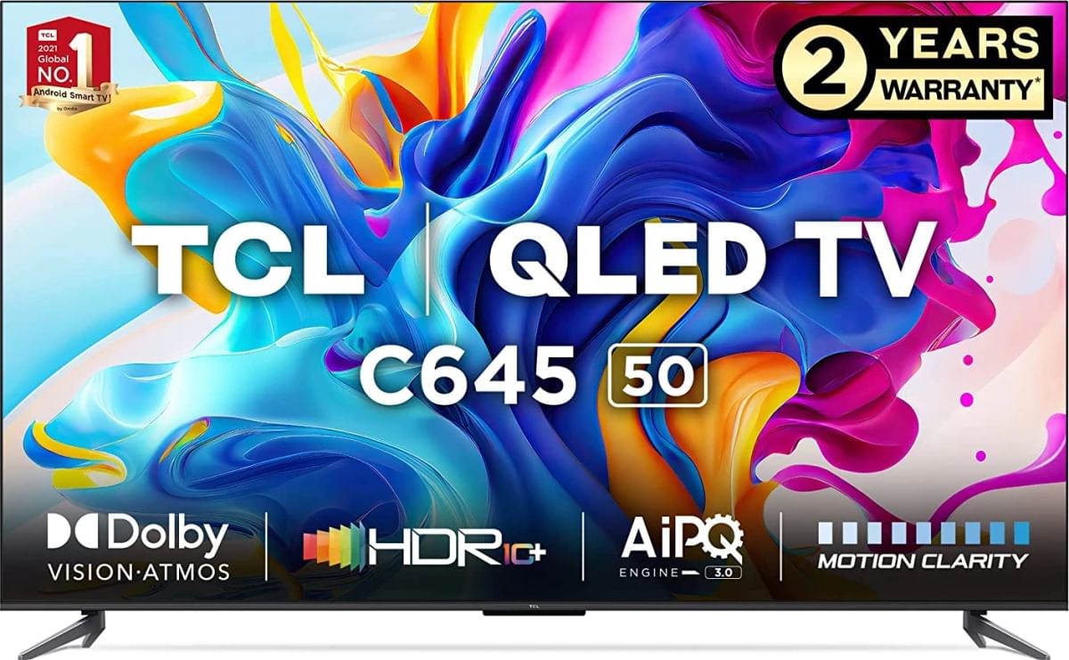 TCL C645 50 Inch Ultra HD 4K Smart QLED TV 50C645 Price In India 2024 