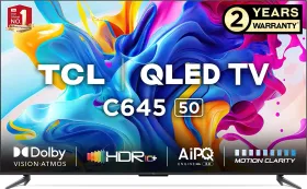 TCL C645 50 inch Ultra HD 4K Smart QLED TV (50C645)