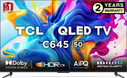 TCL C645 50 inch Ultra HD 4K Smart QLED TV (50C645)
