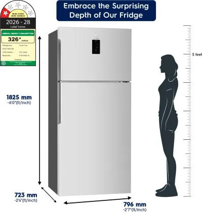 Electrolux UltimateTaste 500 ETE5700C-A 537 L 1 Star Double Door Refrigerator