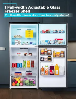 BLACK+DECKER BR2010JB 20.1 Cu Ft Double Door Refrigerator