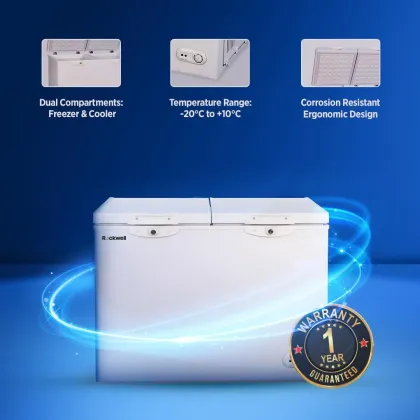 Rockwell COMBI400A 341 L Double Door Deep Freezer
