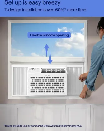 Della ‎048-TL-W10KW 10000 BTU 115V Window AC