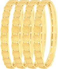 MJ Fancy One Gram Gold Plated Pack Of 4 Bangle For Women