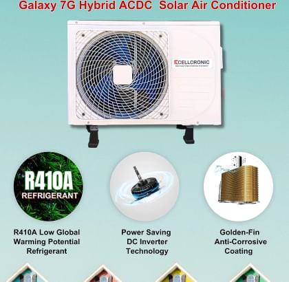 Cellcronic Galaxy 7G Hybrid AC/DC 1.5 Ton 5 Star 2023 Solar Split AC