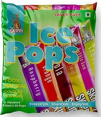 Skippi Icepops Fruit Flavored Ice Pops Bag of 36pcs