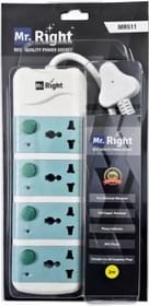 Mr. Right MR511 2 Meter 4 Socket Surge Protector