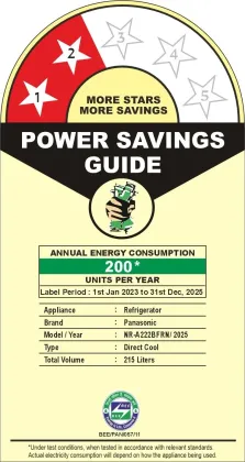 Panasonic NR-A222BFRN 215 L 2 Star Single Door Refrigerator